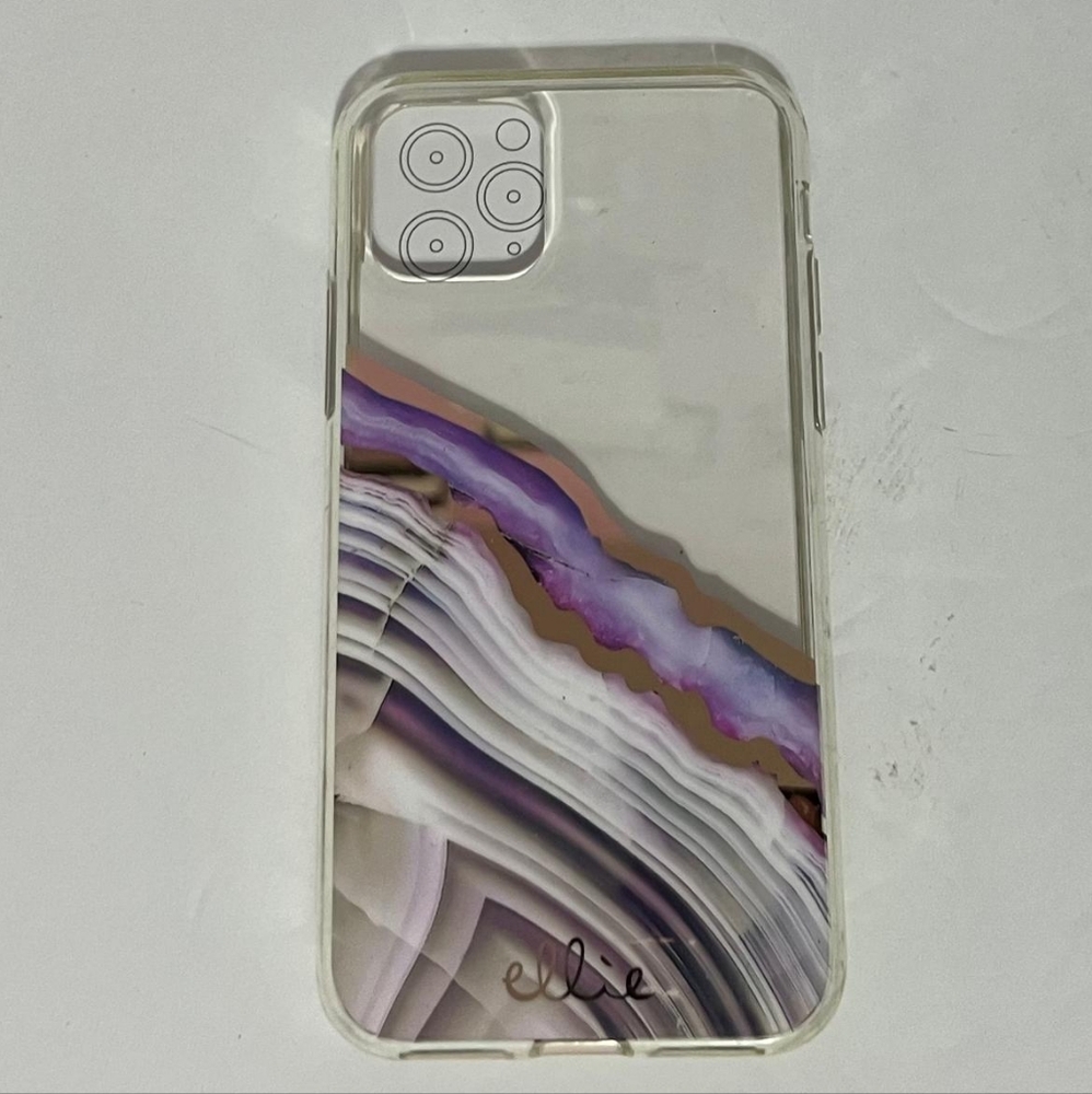 NWOB Ellie Los Angeles IPhone 11 Pro Clear Marble Hard Cover Phone Case